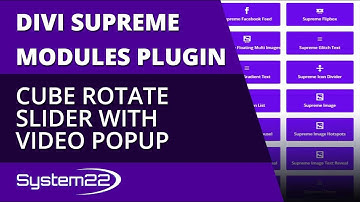 Divi Supreme Modules Cube Rotate Slider With Video Popup 👍