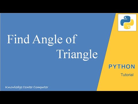 Python Program to Find angle of Triangle in Hindi | Python Programming ...