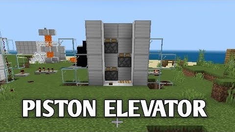 Piston Elevator Tutorial | MCPE/Bedrock Edition 
