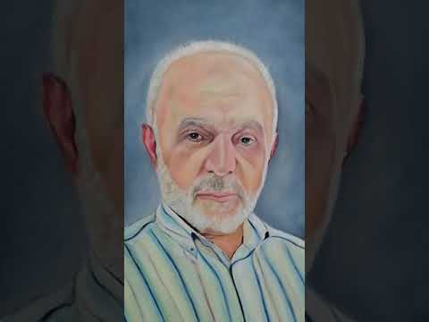رسم بورتريه زيت على قماش مقاس 50 60 الموهبه منه من الله لاكن بالعلم والعمل تصنع النجاح