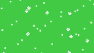 Green screen bunga salju