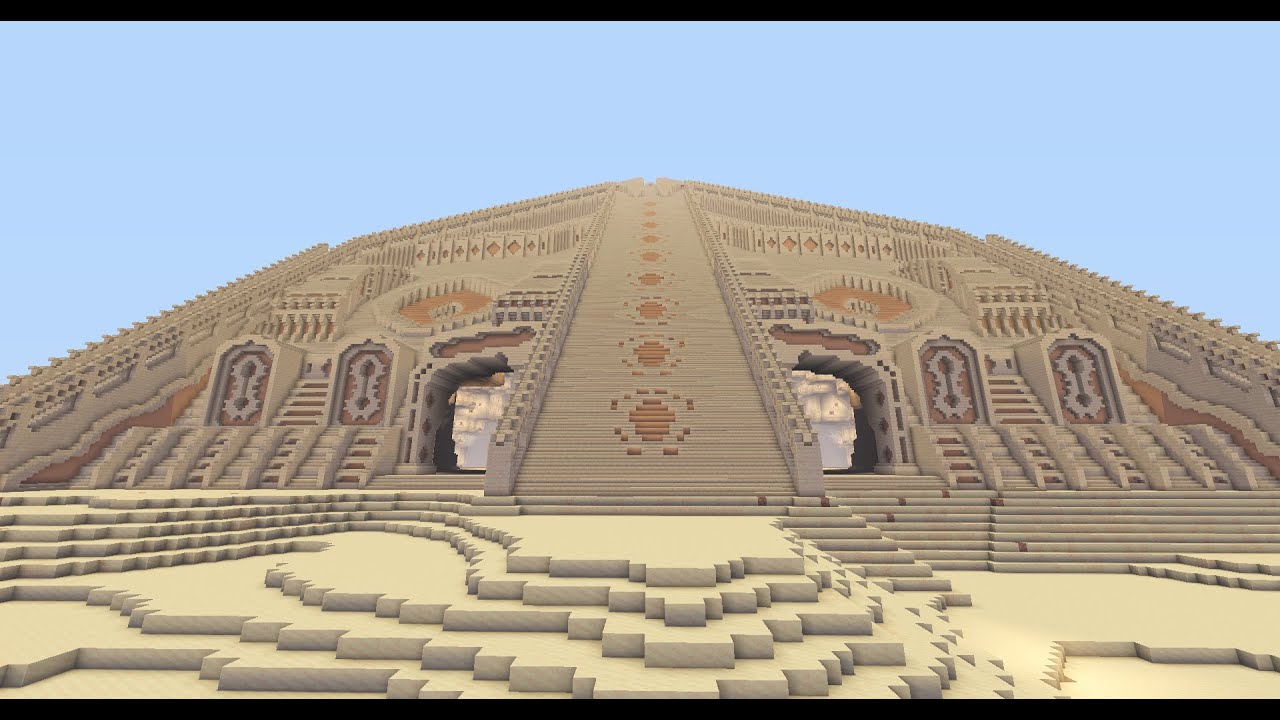 Timelapse whats inside minecraft pyramid - YouTube