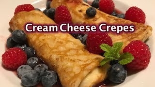 Cream Cheese Crepes recipe  How to make Cheese Crepes  Cheese blintzes recipes