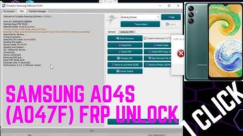 Samsung A04s (A047F) FRP Unlock | 100% Working 🔥