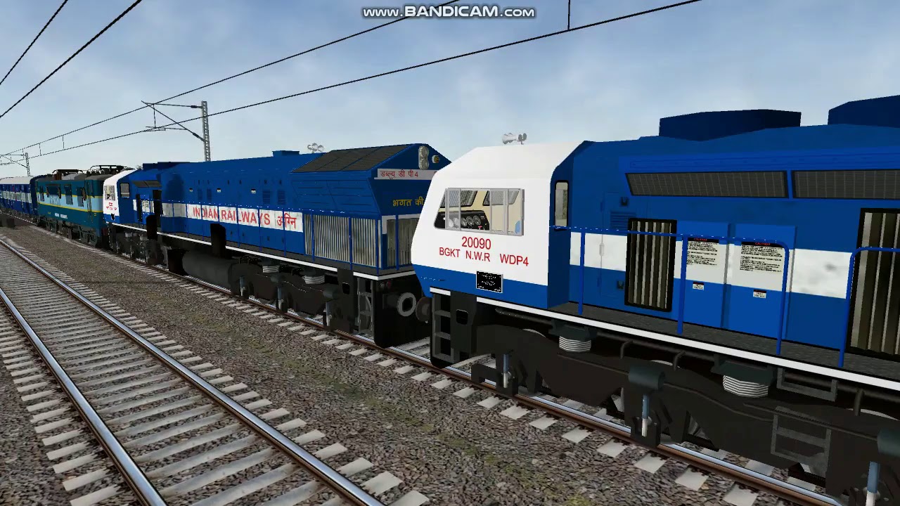 Flying Rani Express Set Locu Failed of Flying Rani Express | Rescue By Twin Wdp4 | Now Train is ...