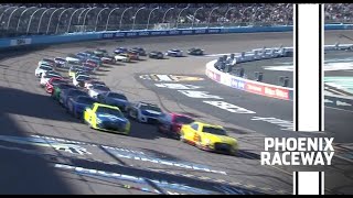 Logano leads as the green flag is waved at Phoenix