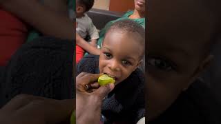 Baby has hilarious reaction to tasting lime for the first time but brother has the most of it