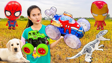 Con chó của Changcady thi tài xe ô tô địa hình, tìm được đồ chơi khủng long và siêu nhân - Part 105