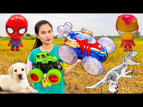 Con chó của Changcady thi tài xe ô tô địa hình, tìm được đồ chơi khủng long và siêu nhân – Part 105