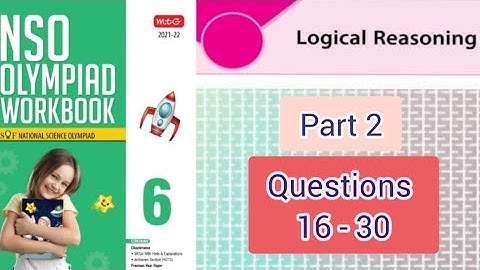 NSO Olympiad Workbook Chapter Logical Reasoning Part 2 for class 6