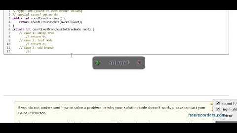 countEvenBranches method
