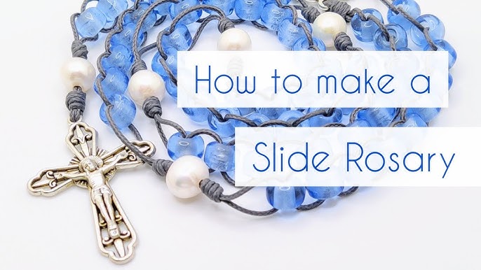 DIY Micro Cord Rosary with Gemstone Beads - Make a Knotted Rosary with Me 