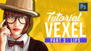 [ Photoshop Tutorial ] Vector Vexel Potrait - Part 3 LIPS