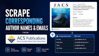 Scrape Corresponding Author Names and Emails | pubs.acs.org