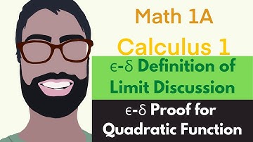2.4 Epsilon Delta Def. of Limit | Discussion Video 4 - Proof for Quadratic Function || Calculus 1