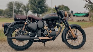 Royal Enfield classic 350 modifications | Stealth Black  modified| @BulletTower