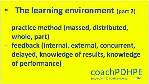HSC PDHPE Core 2 - The Learning Environment - Part 2