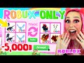 I Traded ROBUX ONLY ITEMS in Adopt Me for 24 Hours! Roblox Adopt Me Trading