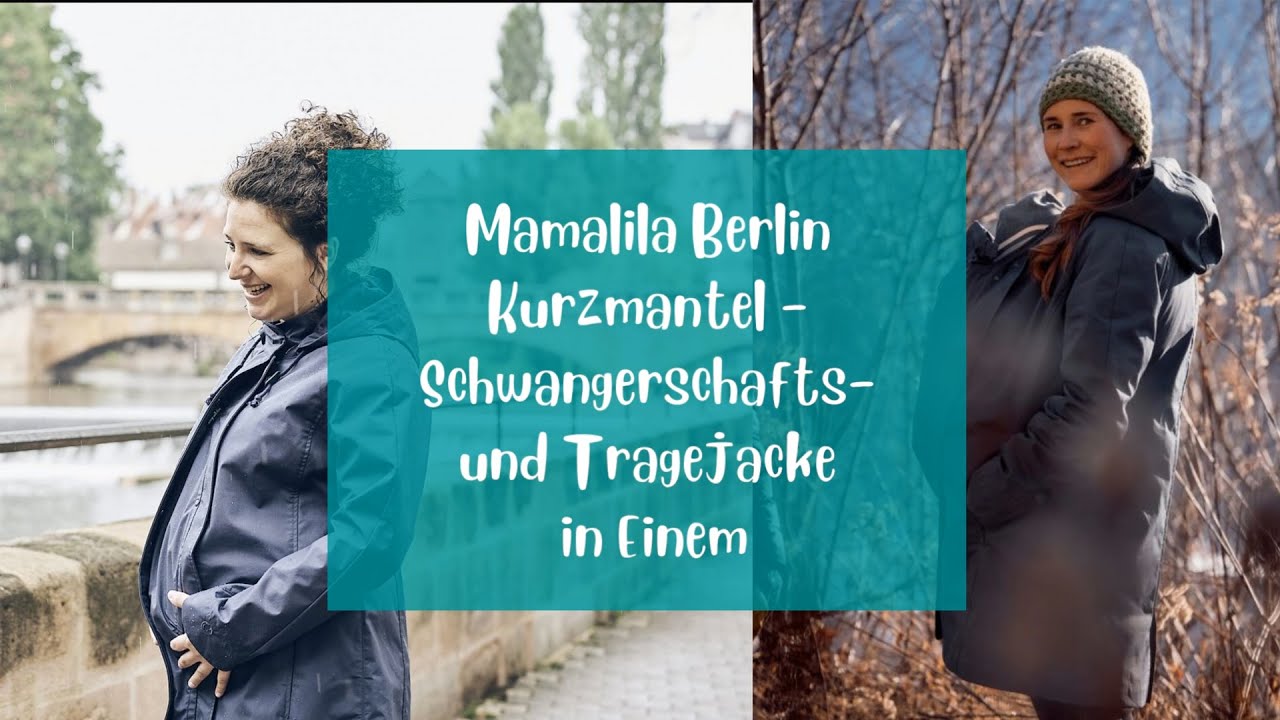 Mamalila Berlin Kurzmantel   Schwangerschafts  und Tragejacke in Einem