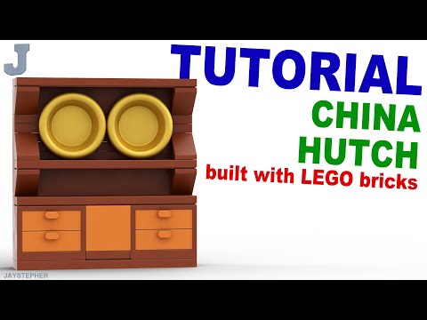 Classic LEGO China Hutch Furniture How To Tutorial