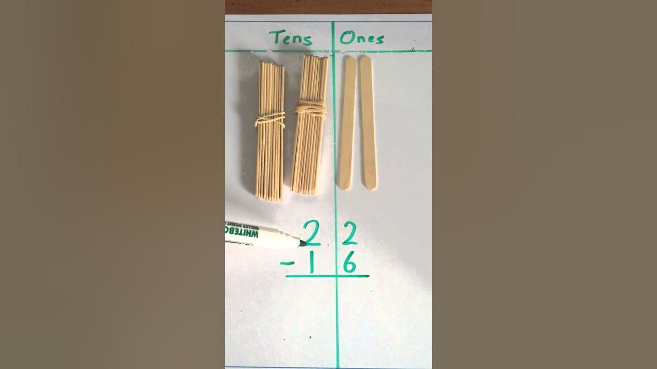 2 digit subtraction with renaming - YouTube