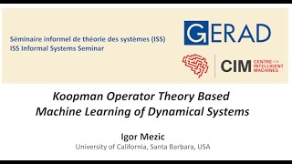 Koopman Operator Theory Based Machine Learning of Dynamical Systems, Igor Mezic screenshot 4