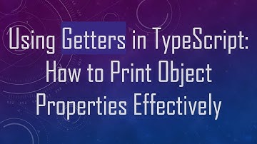 Using Getters in TypeScript: How to Print Object Properties Effectively
