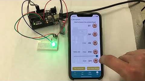 iPhone Control of an Arduino Uno Board Using the BLExAR iOS App