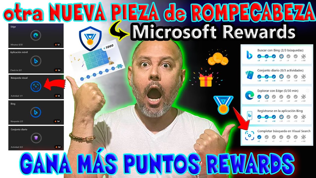 🏅 NOVEDADES en MICROSOFT REWARDS 📣 Otra NUEVA PIEZA de ROMPECABEZA 💣 GANA MÁS PUNTOS REWARDS 🎁
