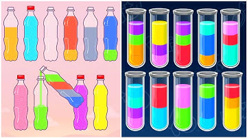 Sort Colour Puzzle 3D Gameplay 16 , Android Games Gameplay ios Walkthrough Simulator Think Brain