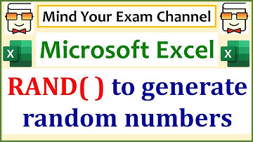 RAND() function in Excel to generate random numbers | Statistical Analysis with Microsoft Excel
