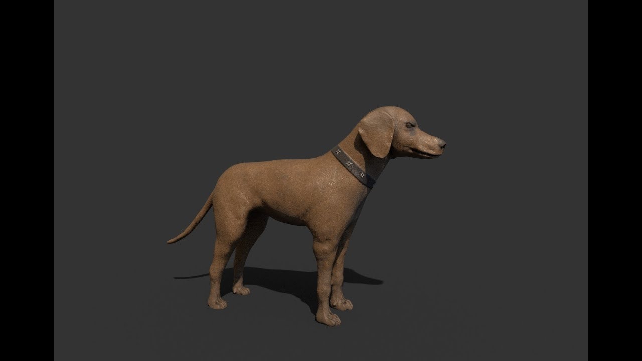 Sculpting & Texturing - Dog Zbrush- 3ds max tutorial part - 1