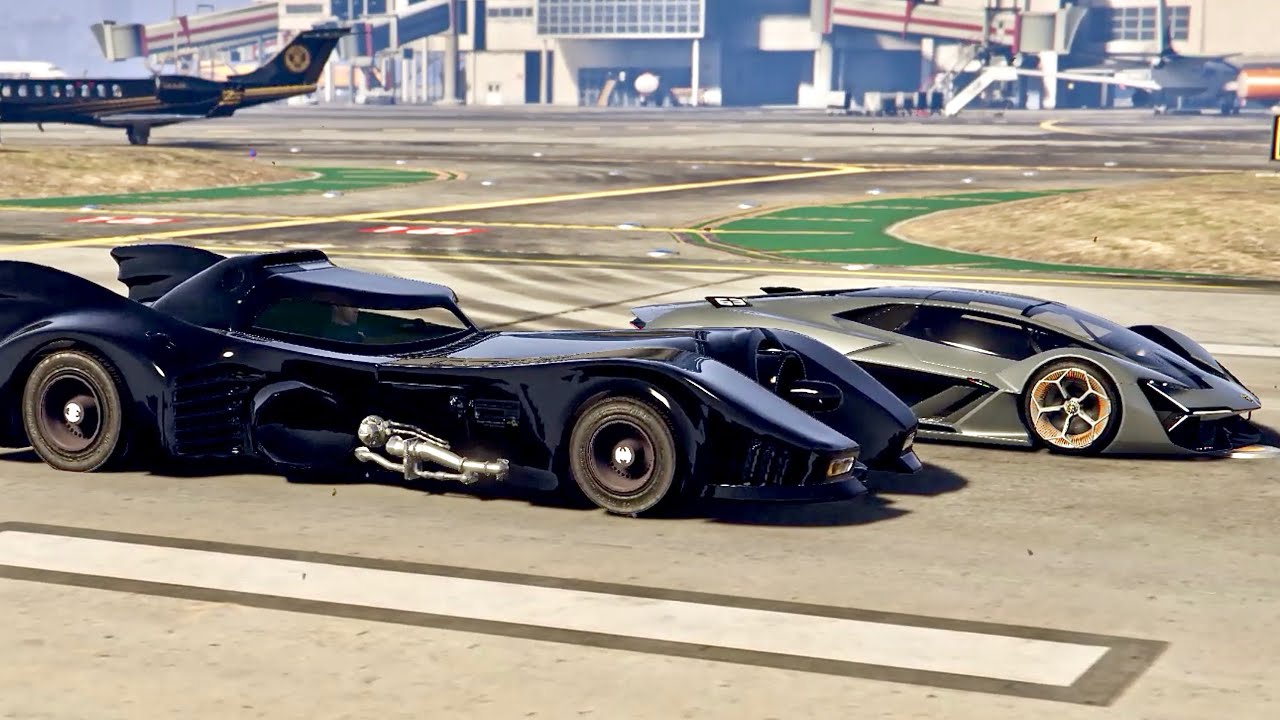 Lamborghini Terzo Millennio vs Batmobile - Drag Race - YouTube