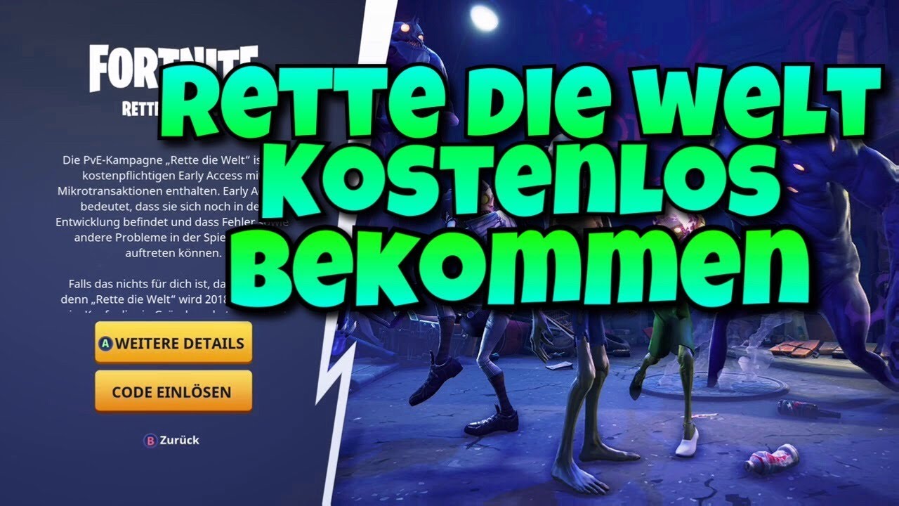 FORTNITE KOSTENLOS RETTE DIE WELT BEKOMMEN! / GRATIS RETTE DIE
