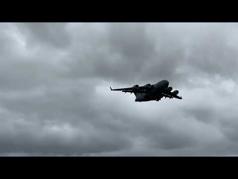 RAAF C-17A Globemaster III’s into the Australian Capital Canberra Airport.