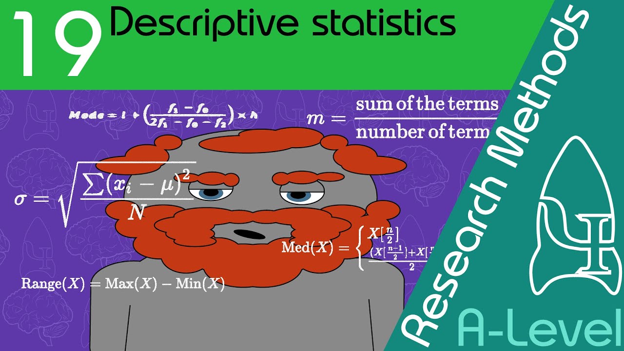 Descriptive Statistics Research Methods [ALevel Psychology] YouTube