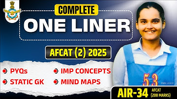 COMPLETE ONE LINERS FOR AFCAT 2025(2) | BY AARTI MA’AM | DESIRE TO LEARN