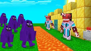 KITA BIKIN RUMAH PALING KUAT VS GRIMACE SHAKE BAR BAR DI MINECRAFT!!!