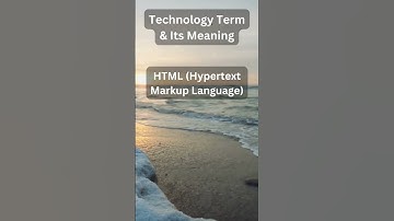 What is HTML - Hypertext Markup Language?