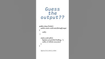 Guess the output for the above program #Java #javaprogramming #JavaInterview  #code  #programming