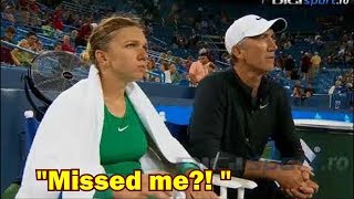 Darren Cahill Halep genius Brilliant on court coaching speech 