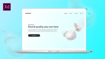 How To Design Samsung Galaxy Buds Plus Web UI-Learn Adobe Xd Web UX/UI Design