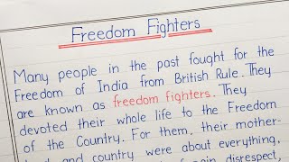 Essay on Freedom Fighters ||essay about freedom fighters in English || essay writing @Ac education screenshot 5