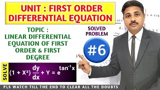 FIRST ORDER DIFFERENTIAL EQUATION | LINEAR DIFFERENTIAL EQUATION WITH CONSTANT COEFFICIENT LECTURE 6