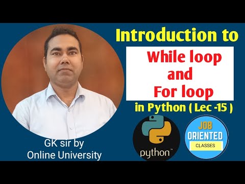 Introduction to While loop and For loop in Python by Online University ...