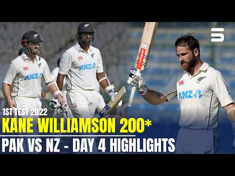 Kane Williamson Double Century! | Day 4 Highlights | Pakistan vs New Zealand | 1st Test, 2022 | MZ2J