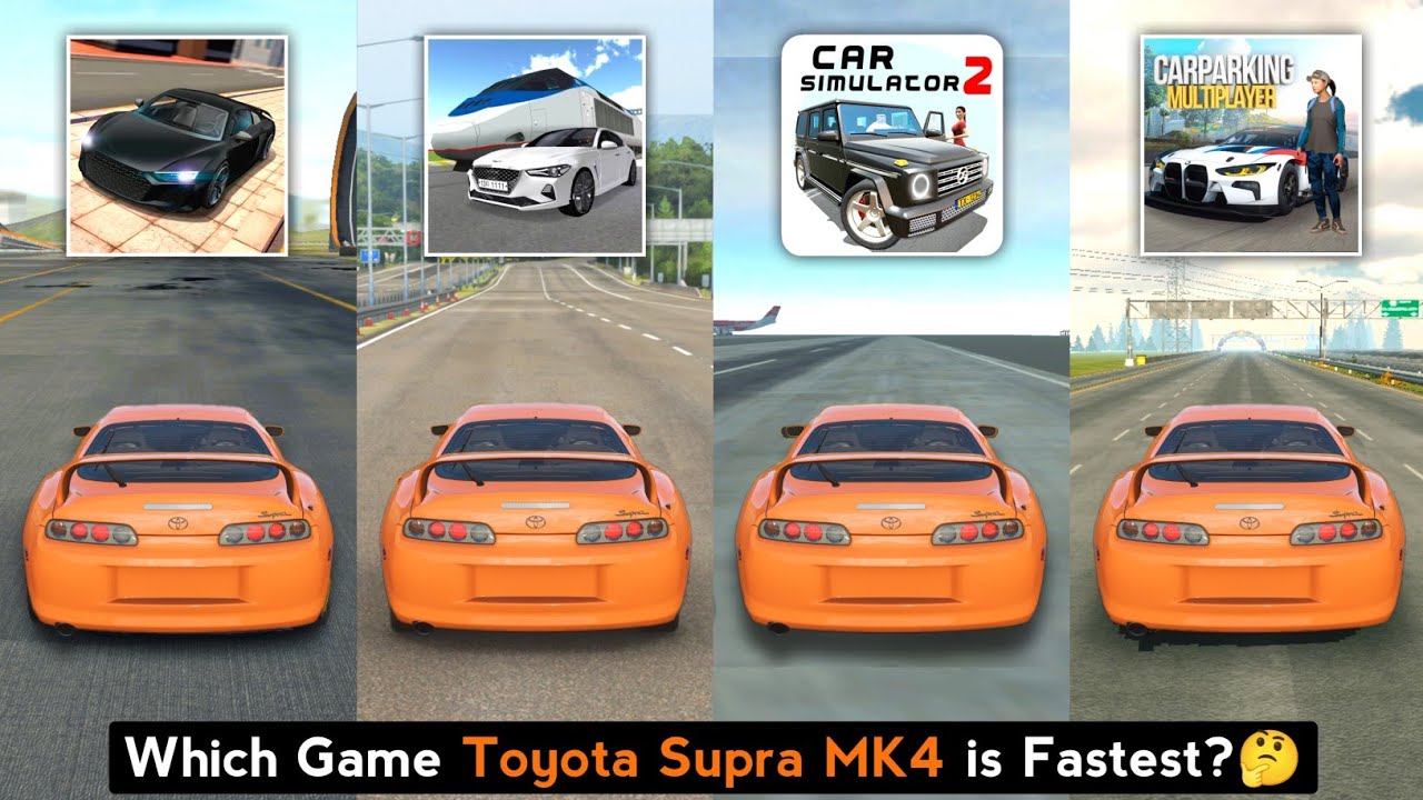 Toyota Supra MK4 Top Speed in Car Simulator 2, Extreme Car Driving