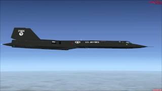 FSX Amazing Lockheed SR71 Mach 3 / 80000 ft