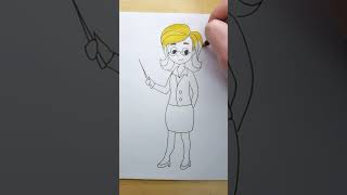 Coloring a Teacher | Kids coloring books
