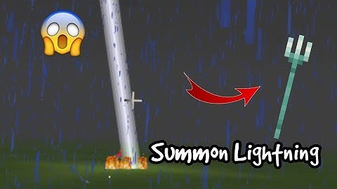 MINECRAFT:HOW TO SUMMON LIGHTNING WITH A TRIDENT